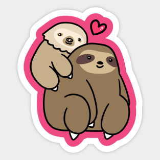 Two Toed Sloth and Three Toed Sloth Sticker